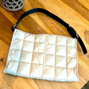 All Saints Ivory Quilted Shoulder Bag